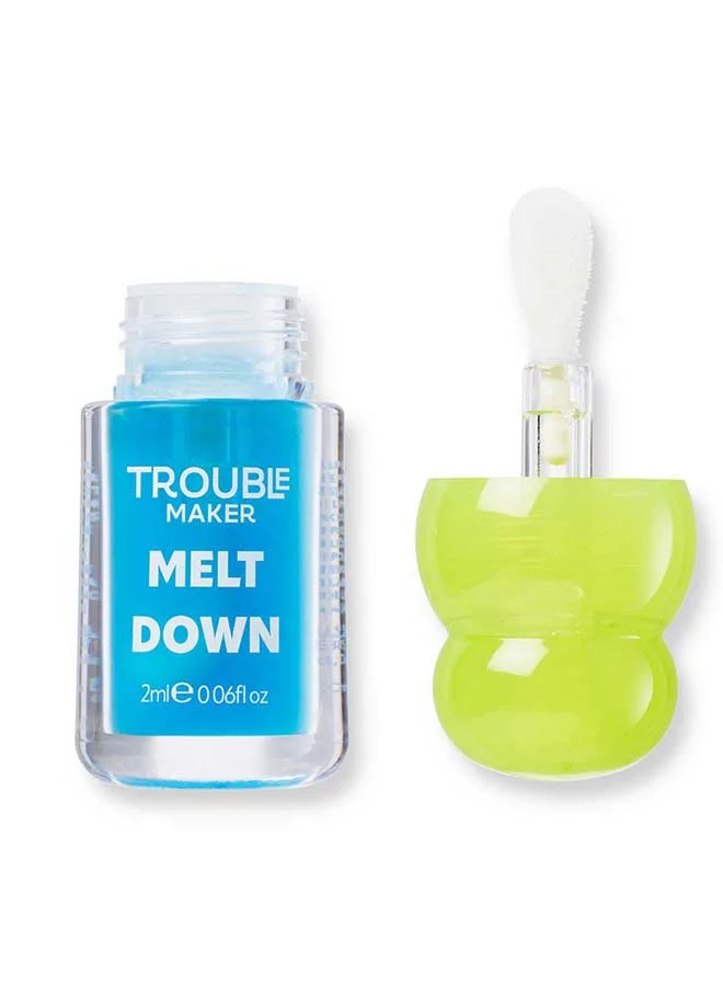 صانع المتاعب Melt Down Lip Oil What A Melt Blue
